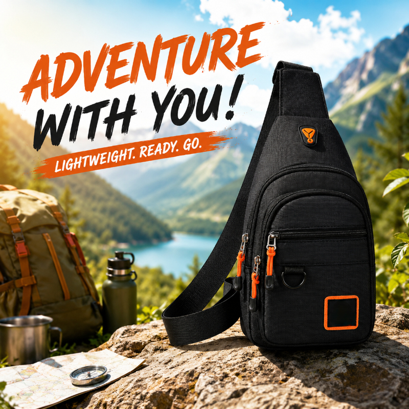 Travel Accessories Bike - Waterproof Men's Crossbody Chest Bag, Multifunctional