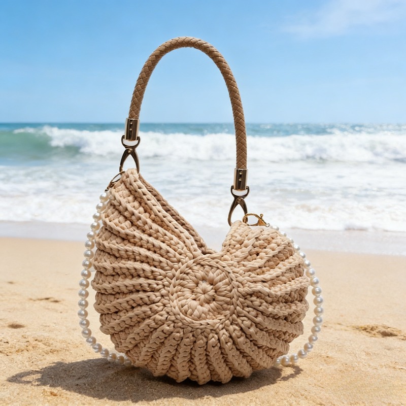 Travel Accessories Usa - Shell Handbag, Large Capacity Bohemian Style,