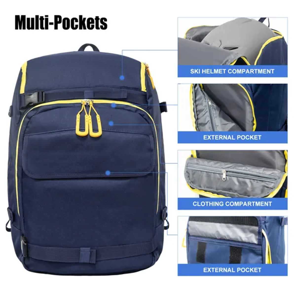 50L Blue Travel Ski Backpack f - Travel Accessories In Amazon avis et prix