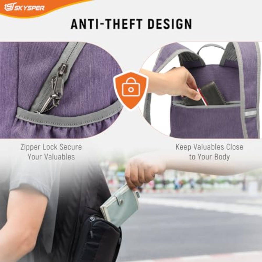 Anti Theft Hiking Backpack, 18 - Packable Daypack Foldable avis et prix