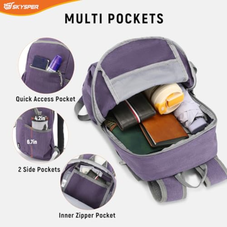 Anti Theft Hiking Backpack, 18 - Packable Daypack Foldable avis et prix
