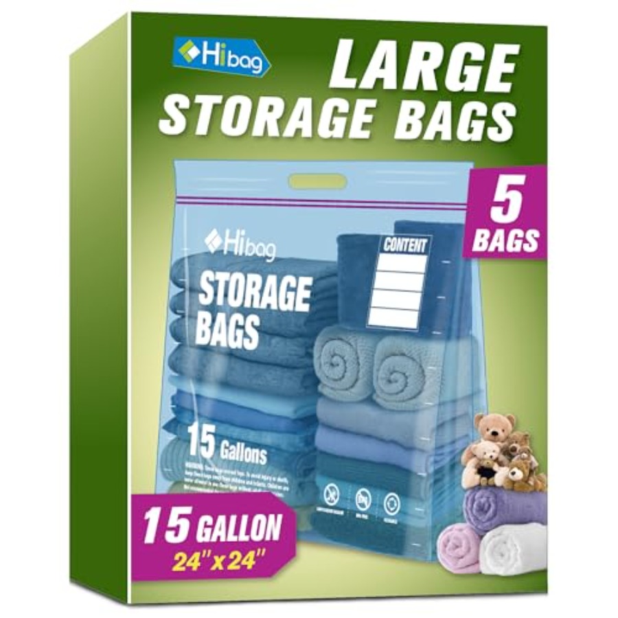 15 Gallon Large Storage Bags,  - Reusable Zip Bag avis et prix