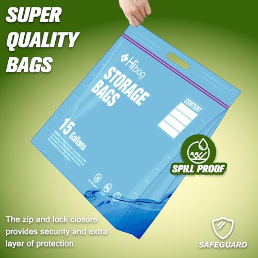 15 Gallon Large Storage Bags,  - Reusable Zip Bag avis et prix