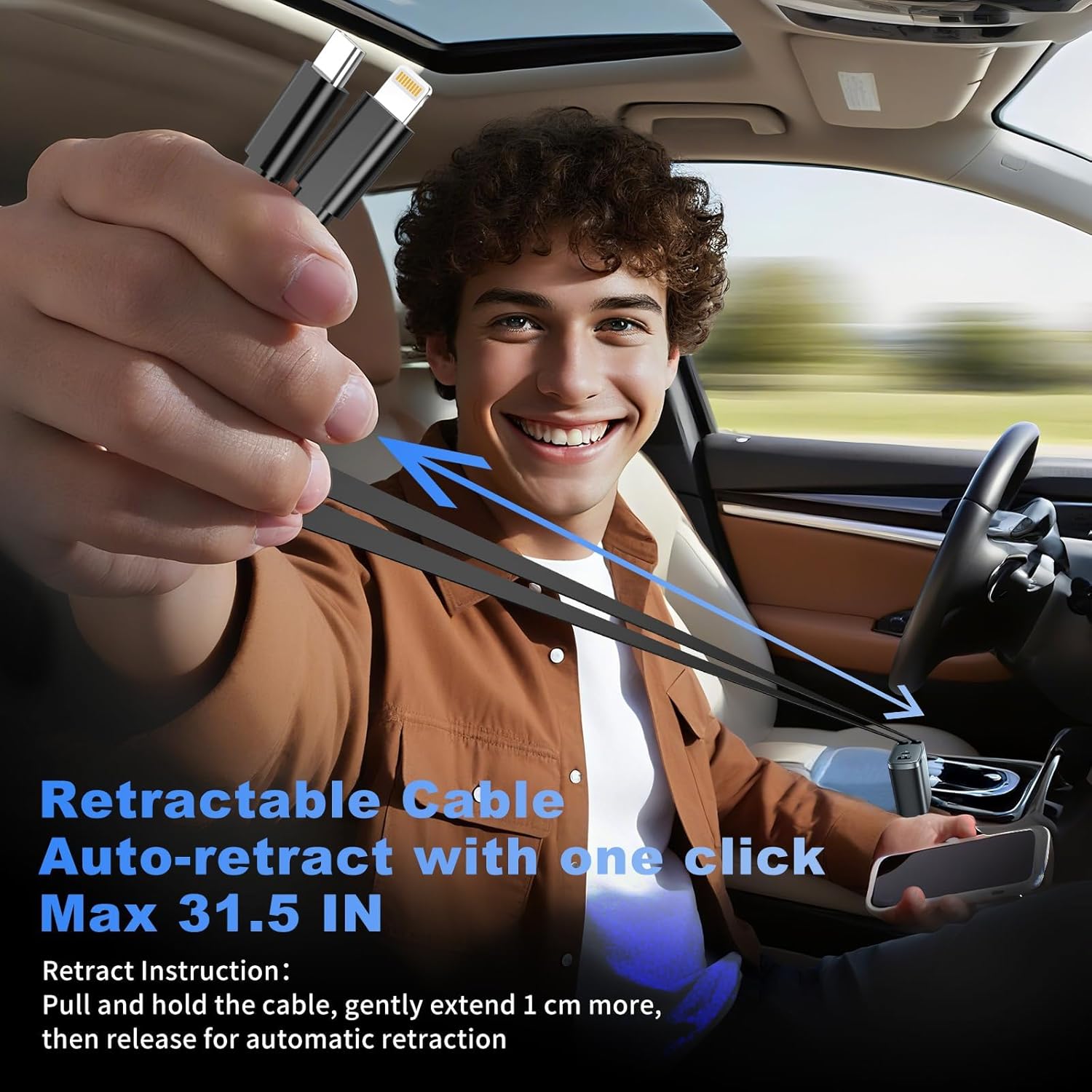 Retractable Car Charger 4 in 1 - Travel Accessories Inc avis et prix