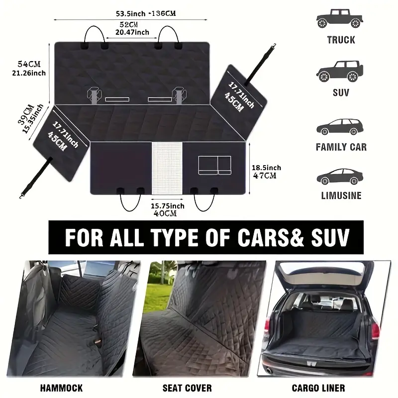 Dog Seat Cover for Back Seat,  - Travel Accessories Inc avis et prix