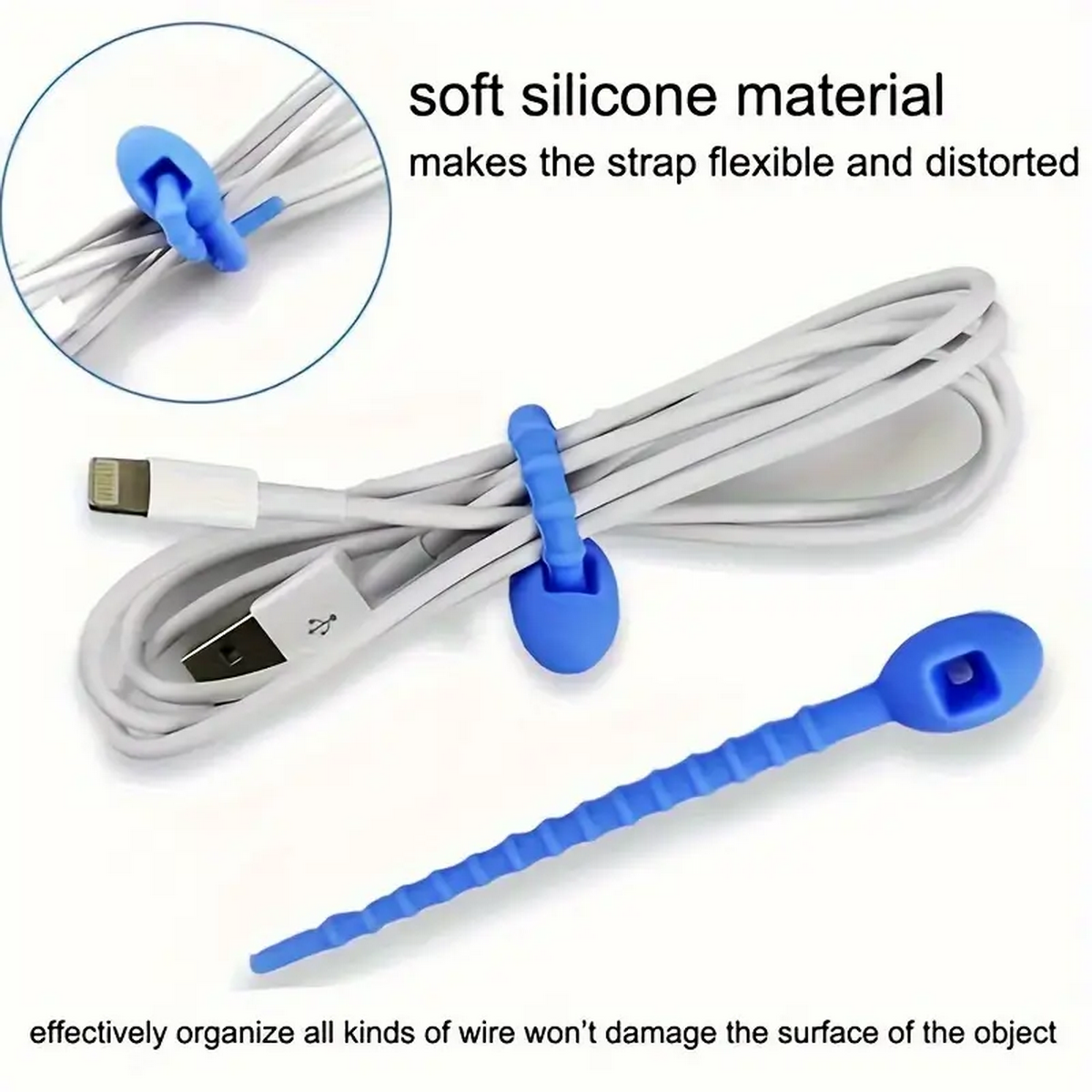 Silicone Reusable Cable Wire O - Reusable Zip Bag avis et prix