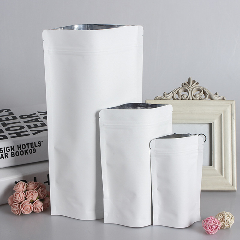 100pcs Wholesale Stand up Whit - Reusable Zip Bag avis et prix