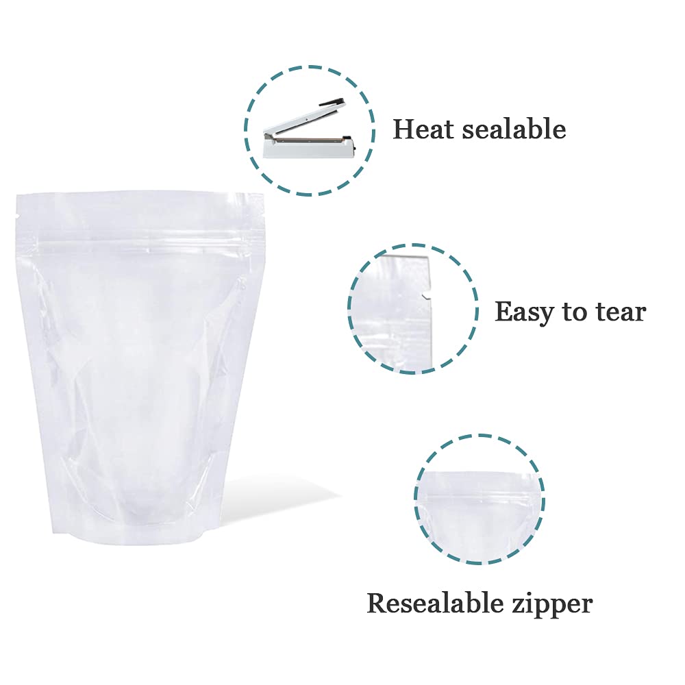 100 Pack (Inside Size 4.25x5.2 - Reusable Zip Bag avis et prix