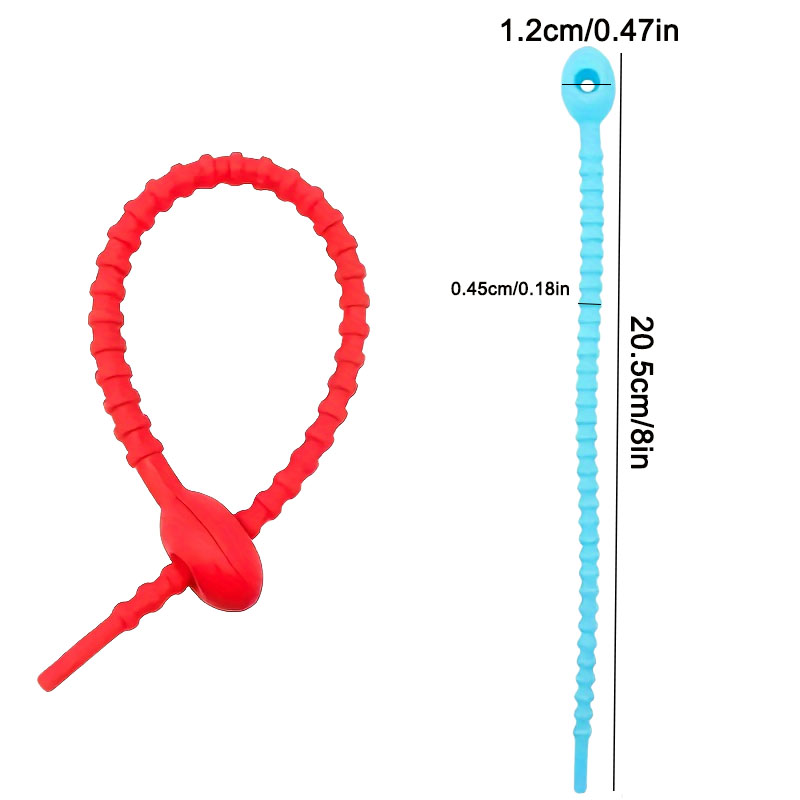 Silicone cable ties5Pcs/Lot 8  - Reusable Zip Bag avis et prix