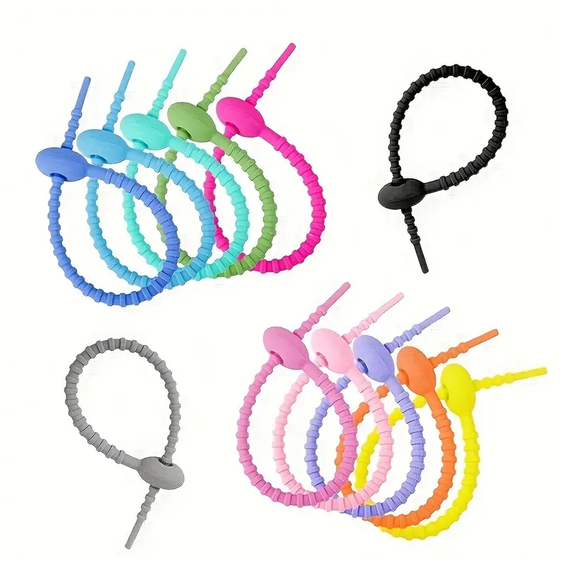 Silicone cable ties5Pcs/Lot 8  - Reusable Zip Bag avis et prix