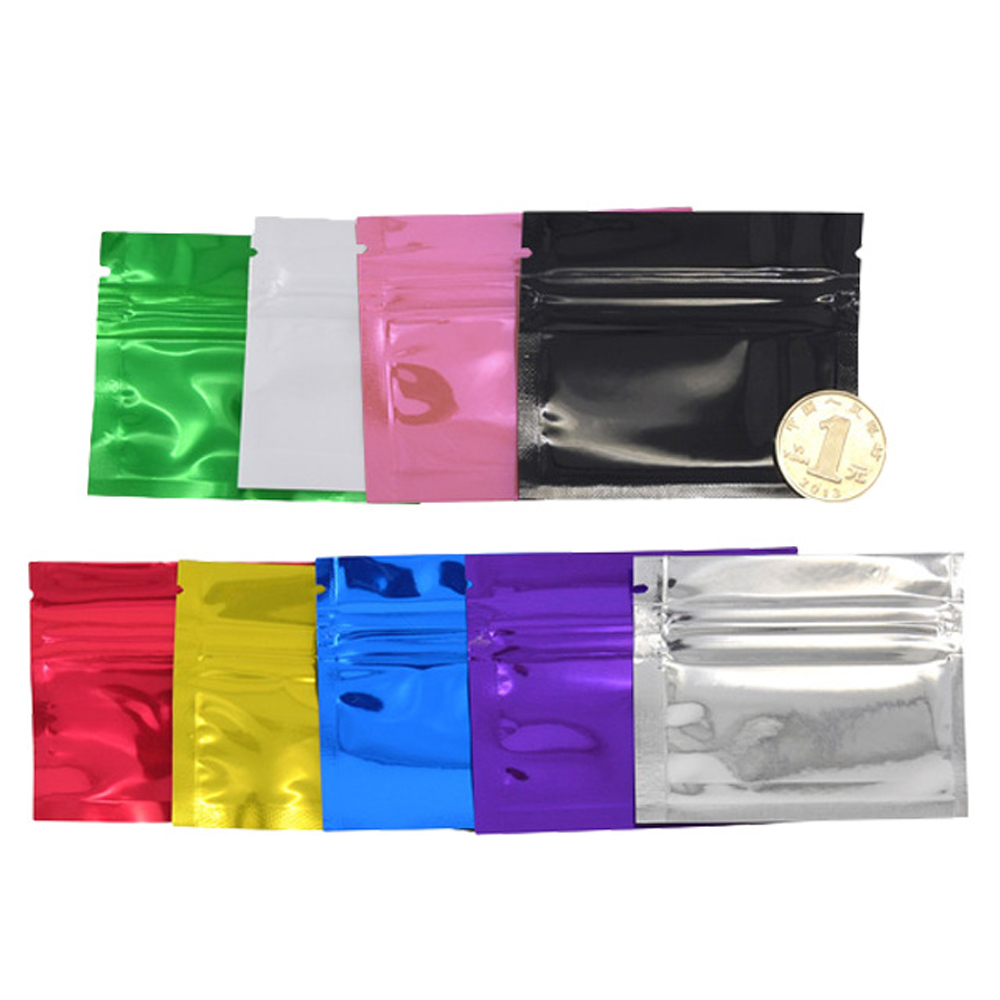 100Pcs Colorful Glossy Aluminu - Reusable Zip Bag avis et prix