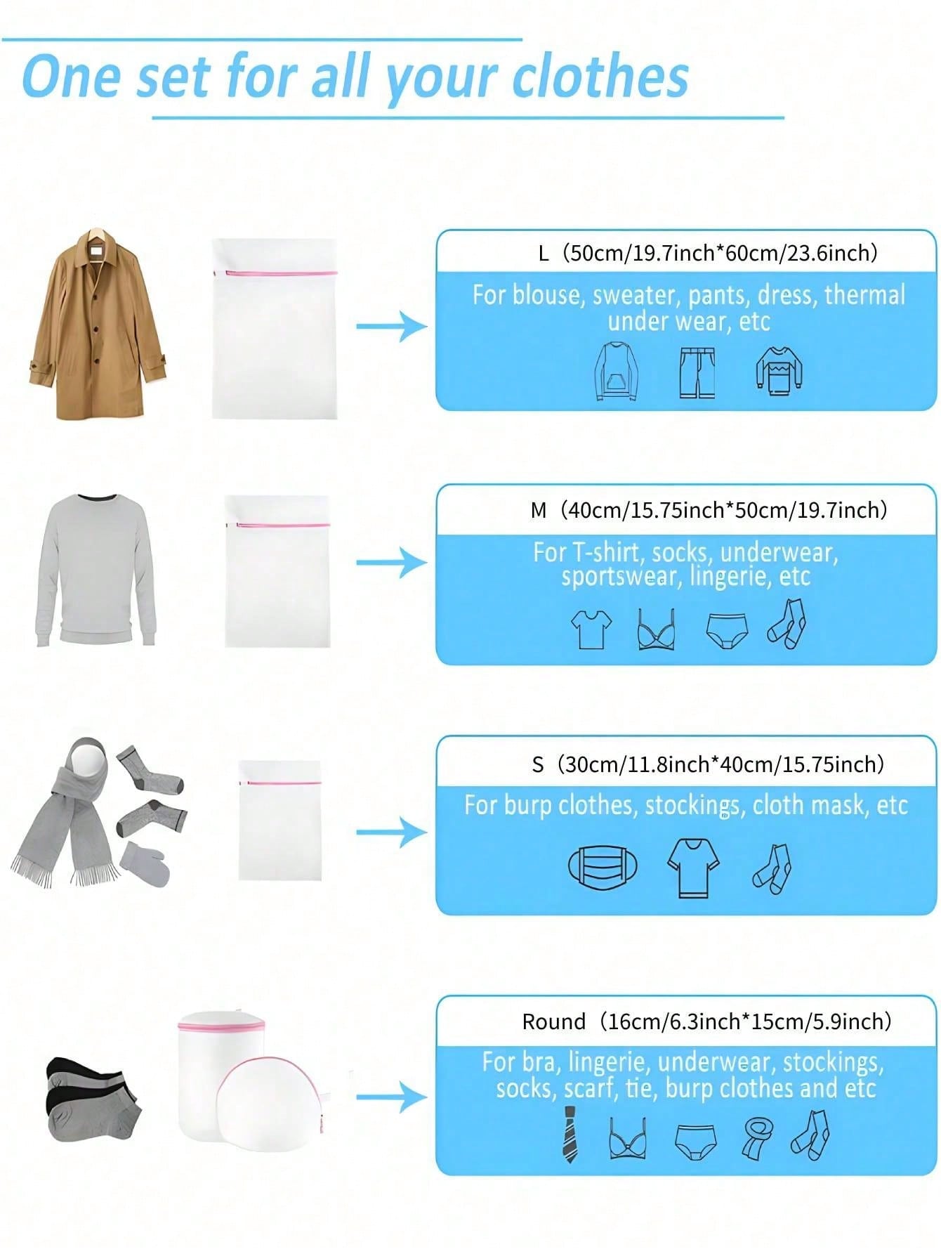 3Pcs/Set Zipped Laundry Bags R - Reusable Zip Bag avis et prix