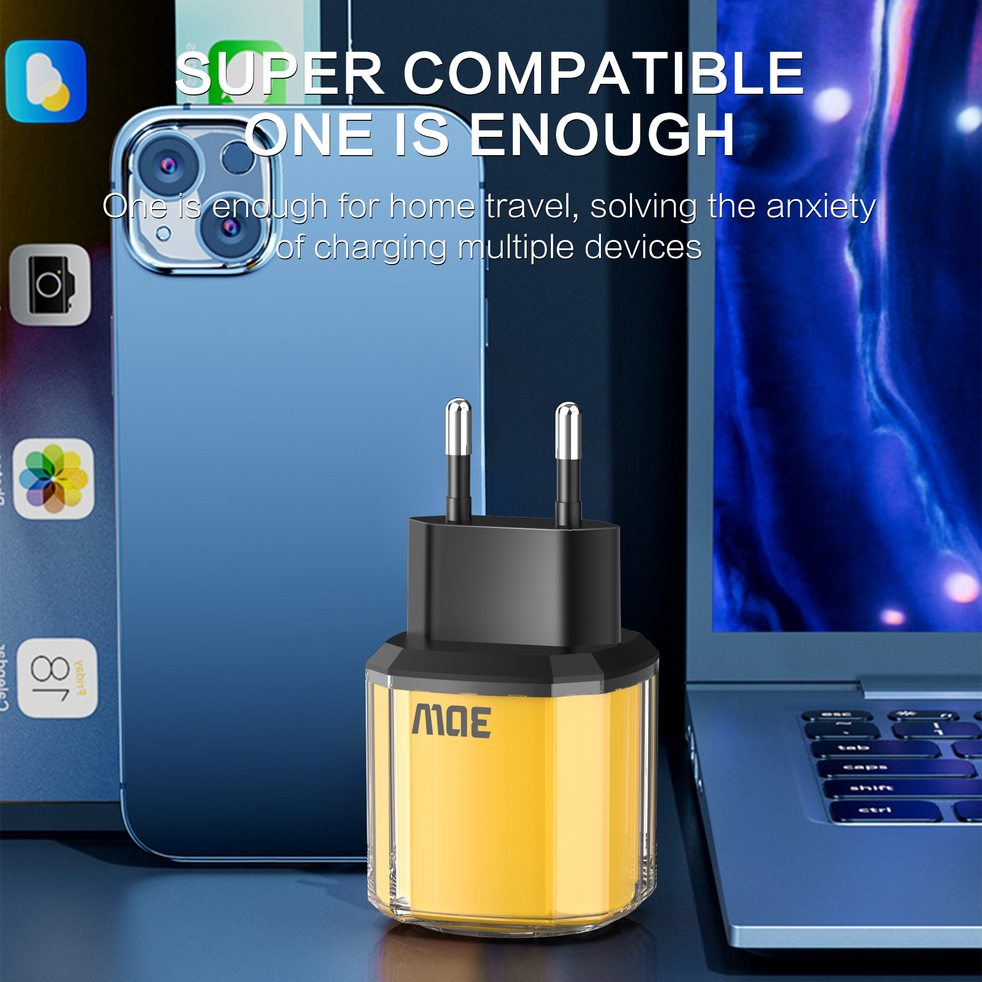 Upgrade USB+TypeC Fast Chargin - Travel Accessories Inc avis et prix