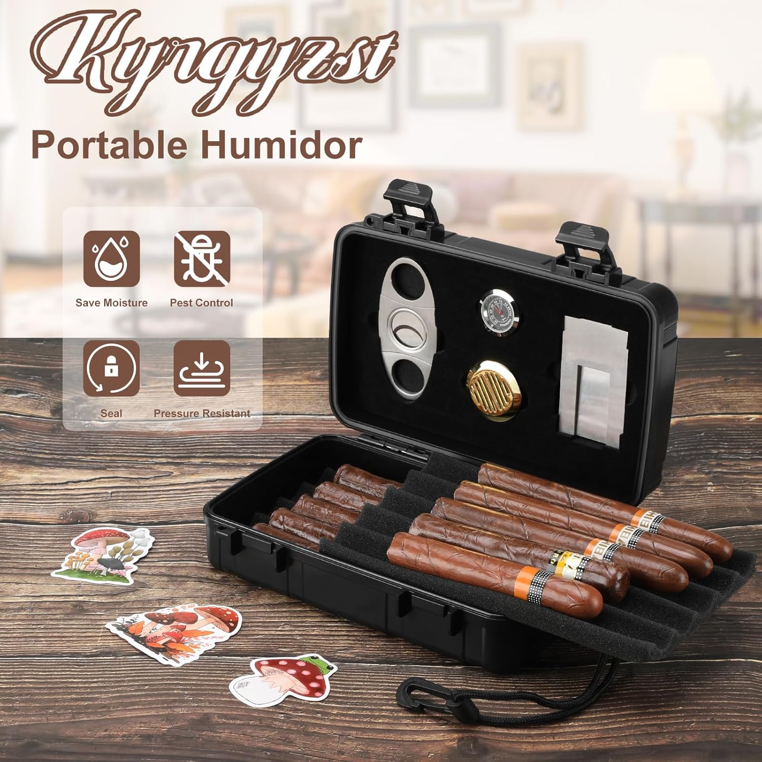Portable Cigar Humidor Holds 1 - Travel Accessories Usa avis et prix