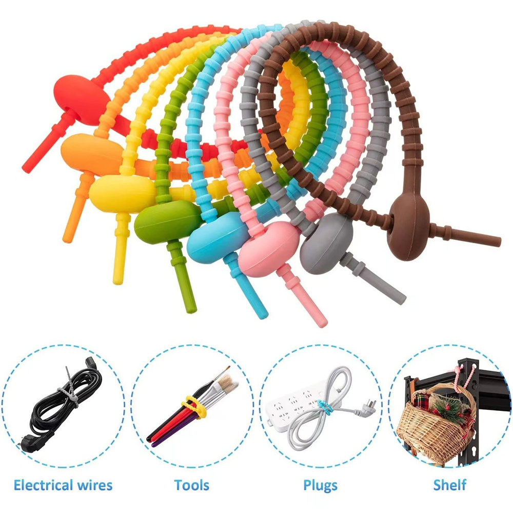10Pcs/Lot Multi Color Silicone - Reusable Zip Bag avis et prix