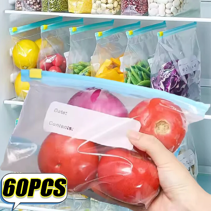 10-60PCS Reusable Food Bags Re - Reusable Zip Bag avis et prix