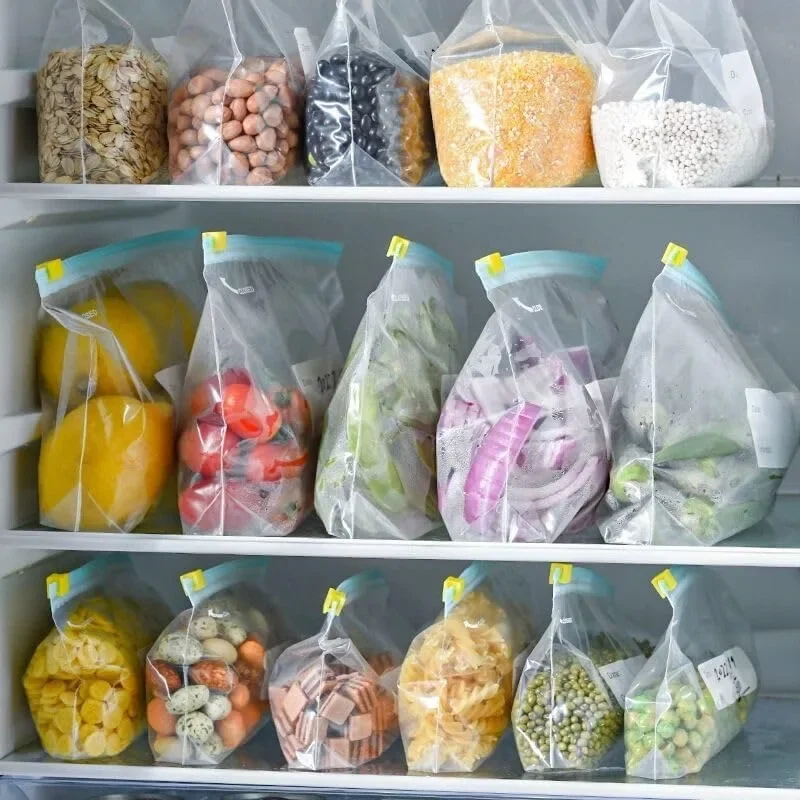 10-60PCS Reusable Food Bags Re - Reusable Zip Bag avis et prix